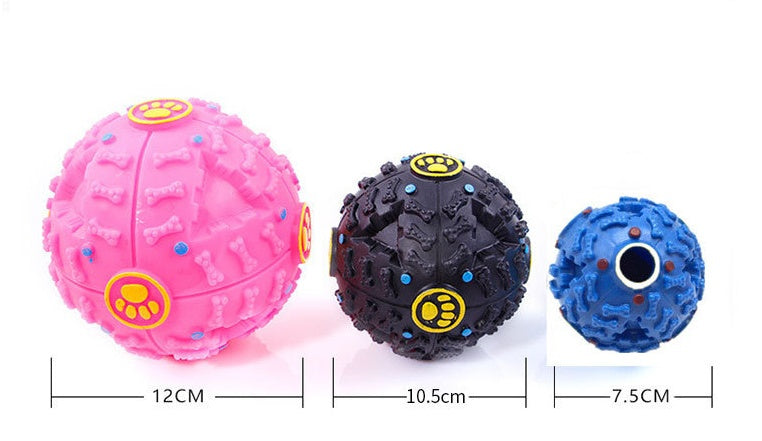 Balle distributrice de friandise pour chien - Jouet interactif sonore