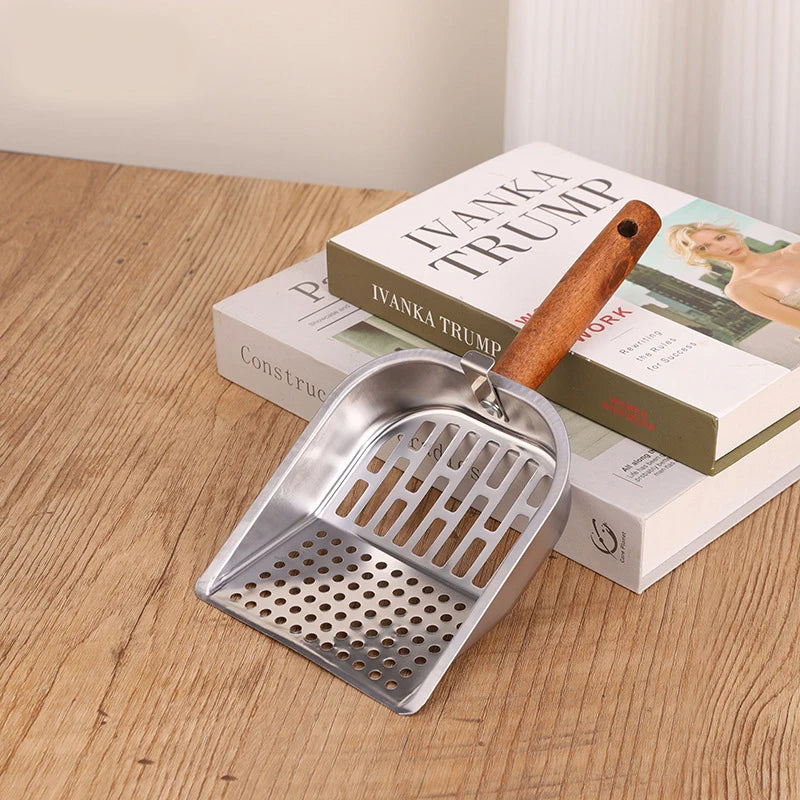 Pelle à litiére inox pour chat - tamis fin