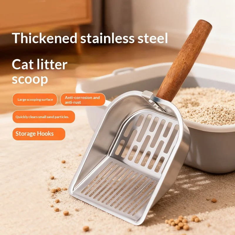 Pelle à litiére inox pour chat - tamis fin