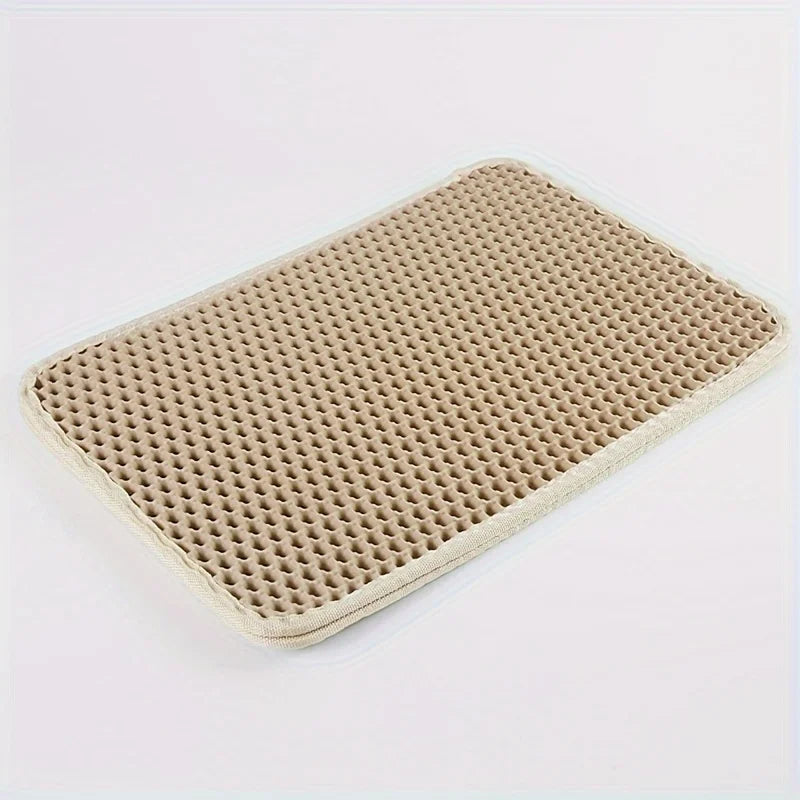 Tapis litiére double couche anti-projections - Capture les grains efficacement