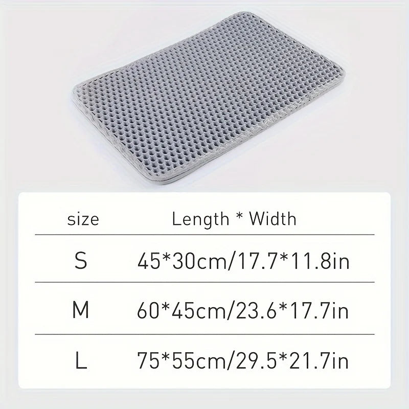 Tapis litiére double couche anti-projections - Capture les grains efficacement