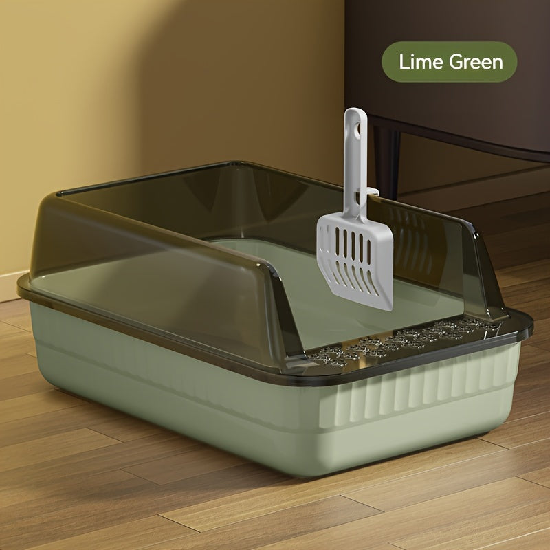 Bac litiére pour chat XL semi-fermé - Anti-projections, grande capacité