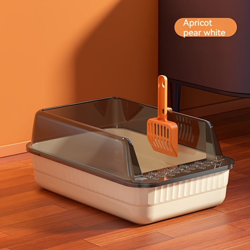 Bac litiére pour chat XL semi-fermé - Anti-projections, grande capacité